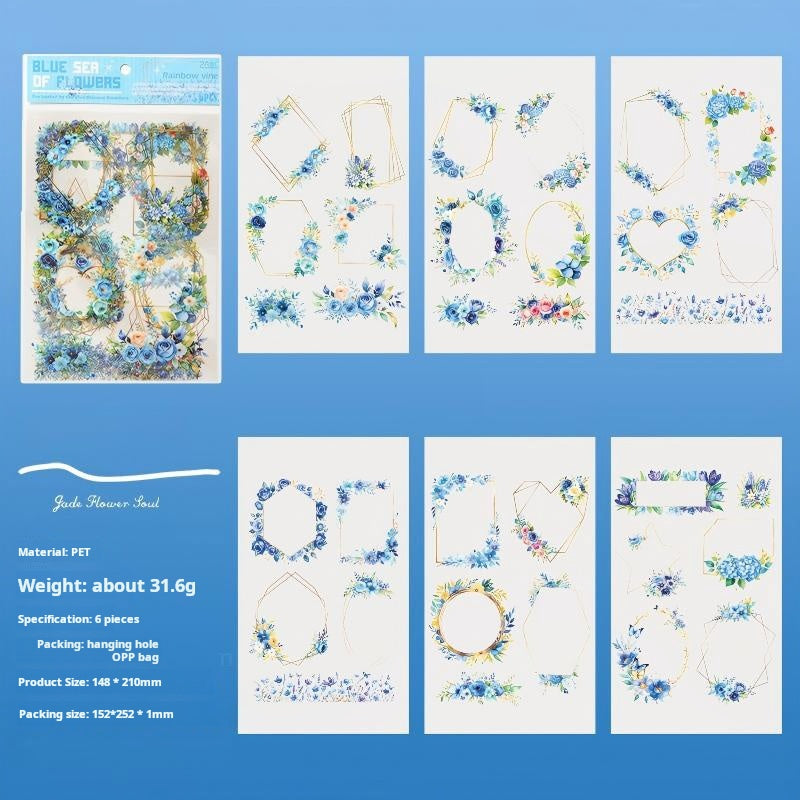 Wreath PET Sticker -6Pcs each pack