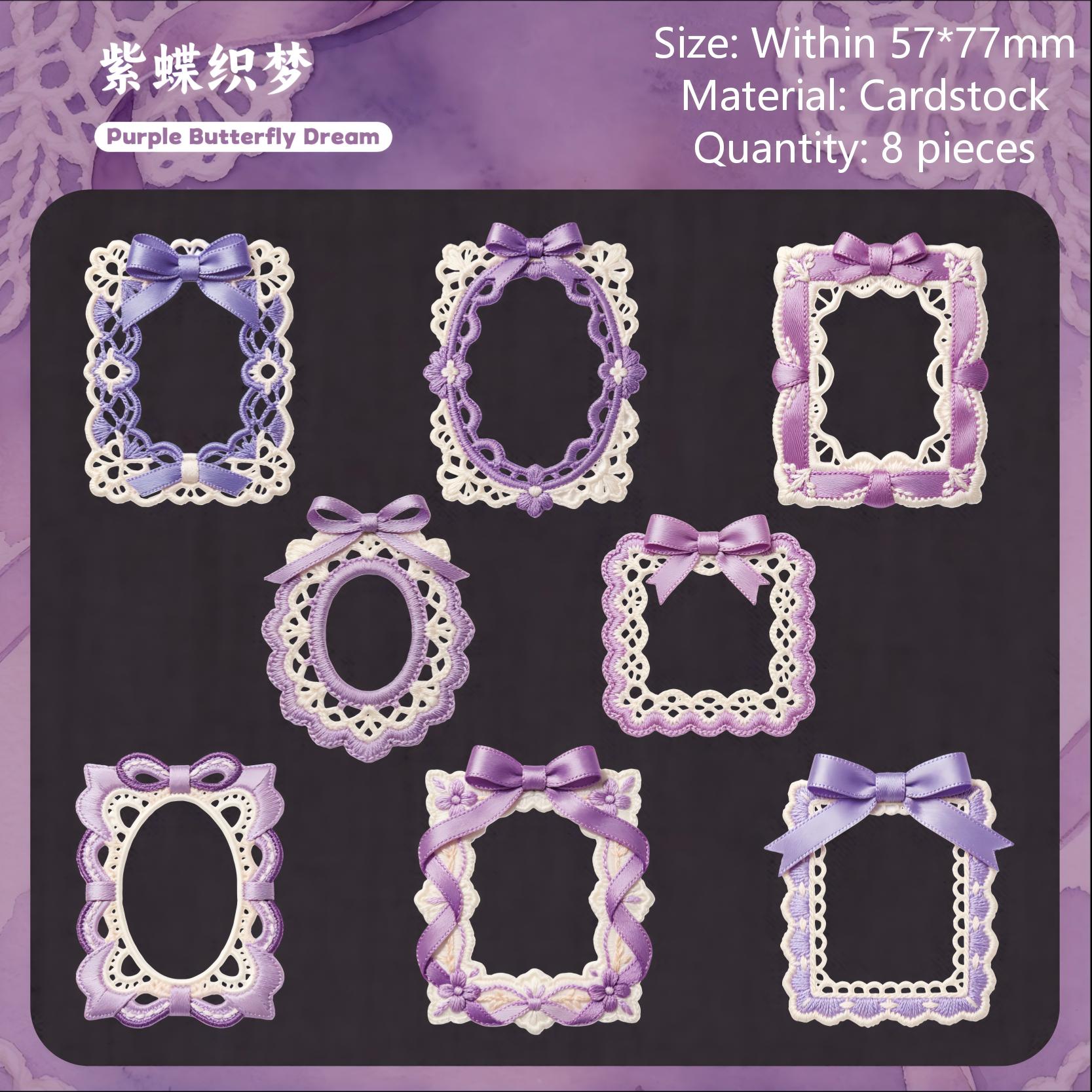 Ribbon Dreams Frame Cardstock Stickers -8Pcs each pack