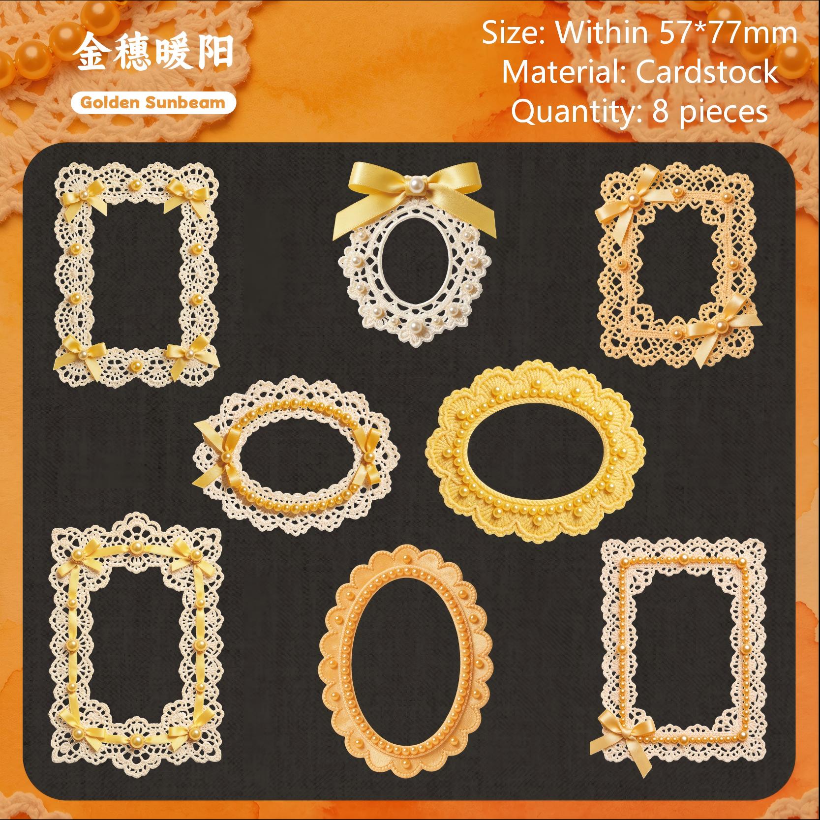 Ribbon Dreams Frame Cardstock Stickers -8Pcs each pack