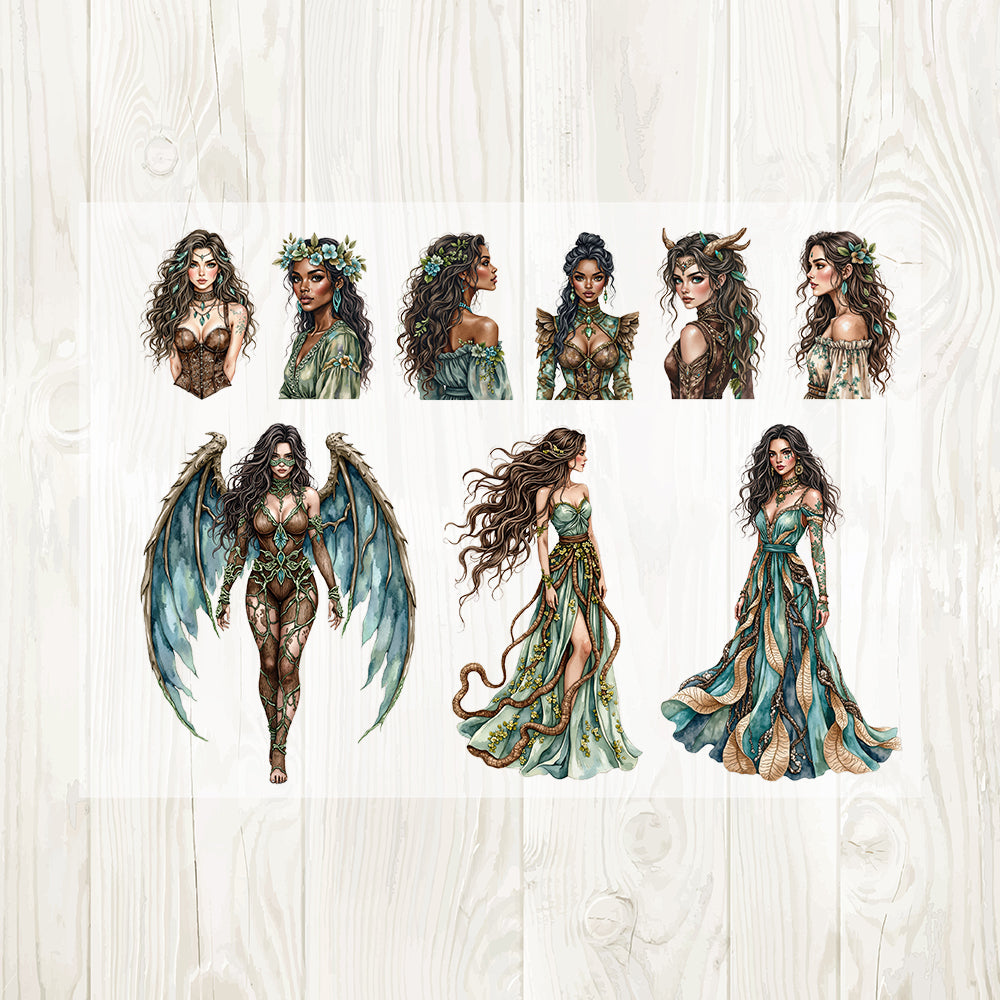 Forest Fantasy sticker sheet laid flat