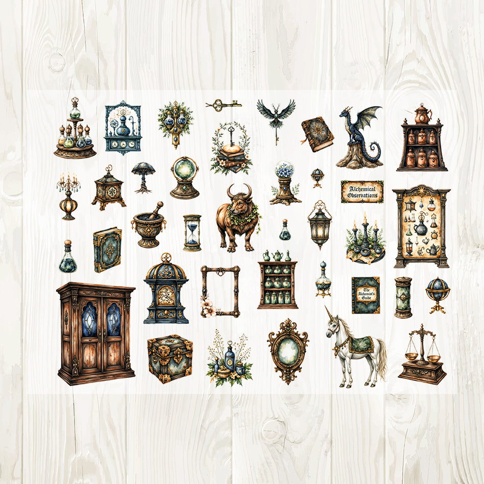 A4 Alchemy matte PET pre-cut large sticker 1 pack 3 sheets