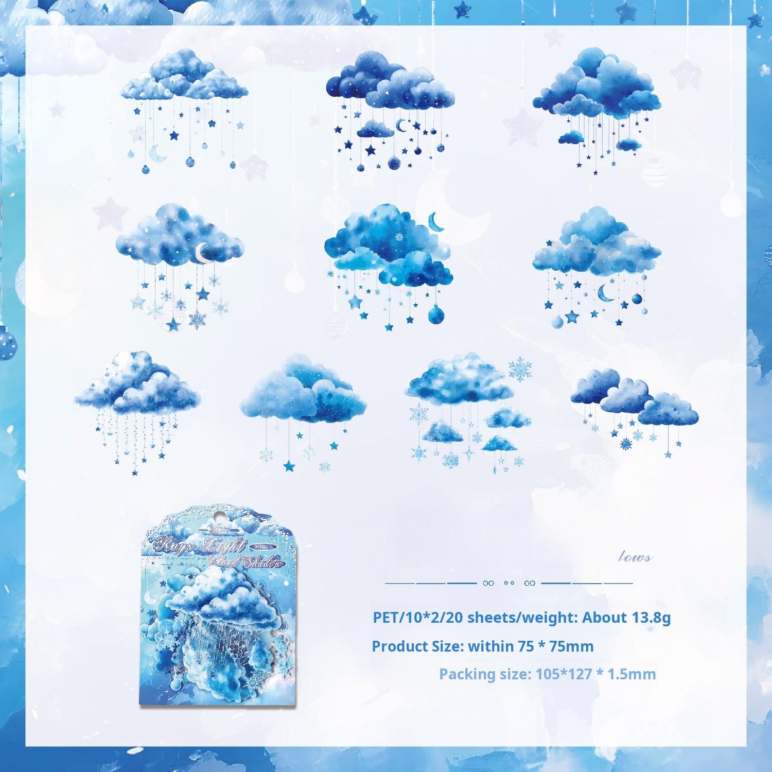 260109 Fantasy clouds PET sticker -20Pcs each pack