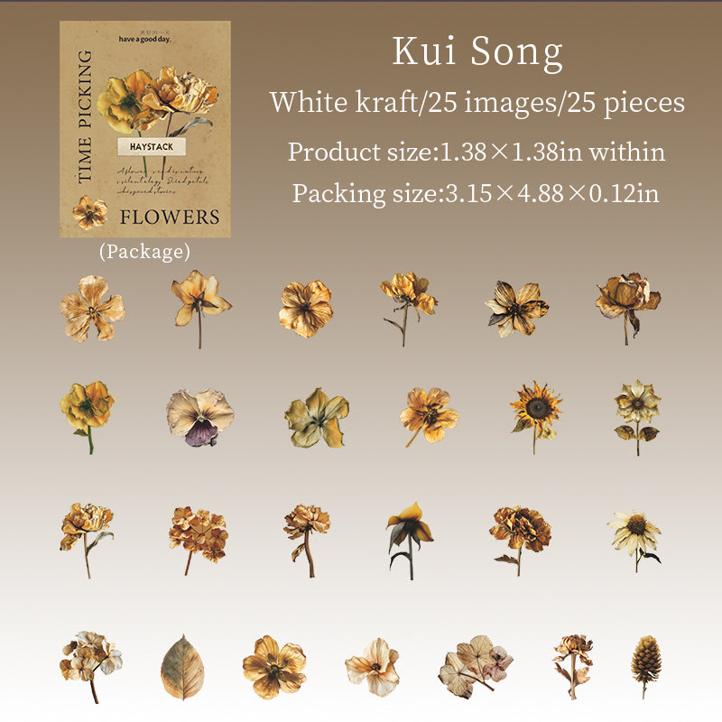 Flower Solid sticker -25Pcs each pack