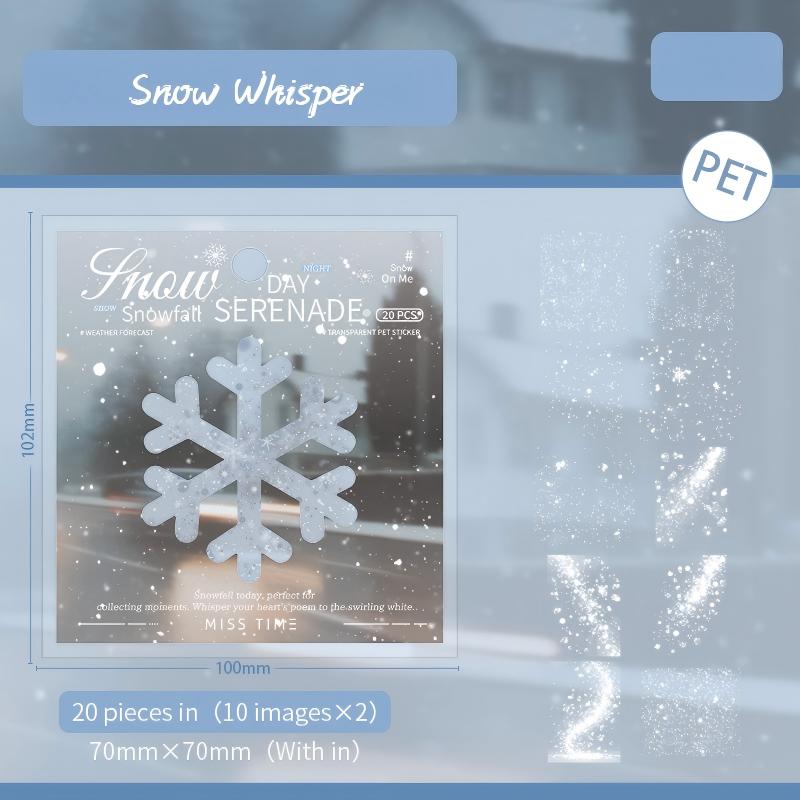 There is snow today PET sticker -20Pcs each pack