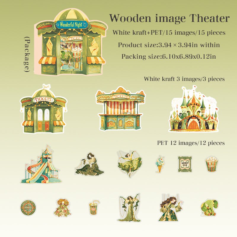 Wonderful Night scene Sticker -15Pcs each pack