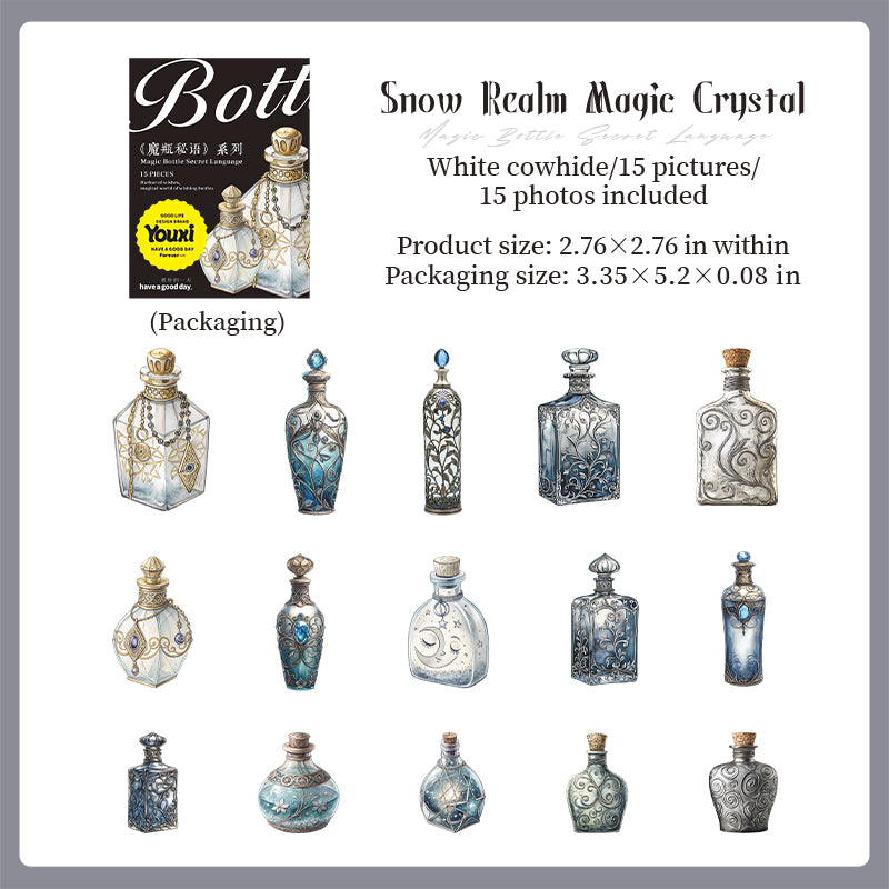 Magic bottle PET sticker -15Pcs each pack