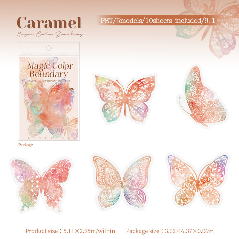 Magic color PET Sticker -10Pcs each pack