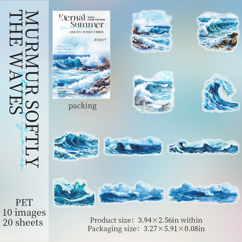 0610 Summer PET sticker -20Pcs each pack
