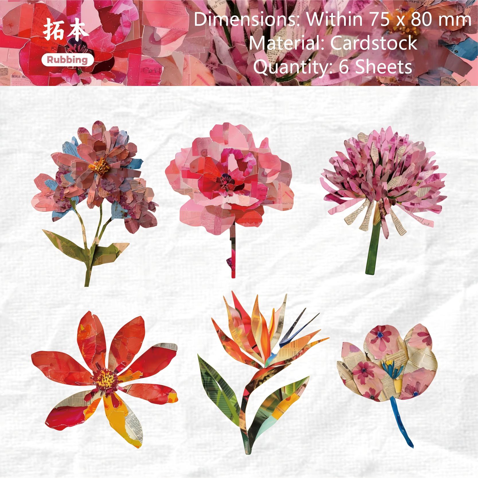 Nature Magazine cardstock Sticker -6Pcs each pack