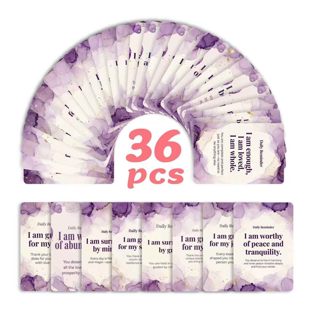 Inspirational English Quotes Cardstock 36pcs (2.36 × 3.5 inch)