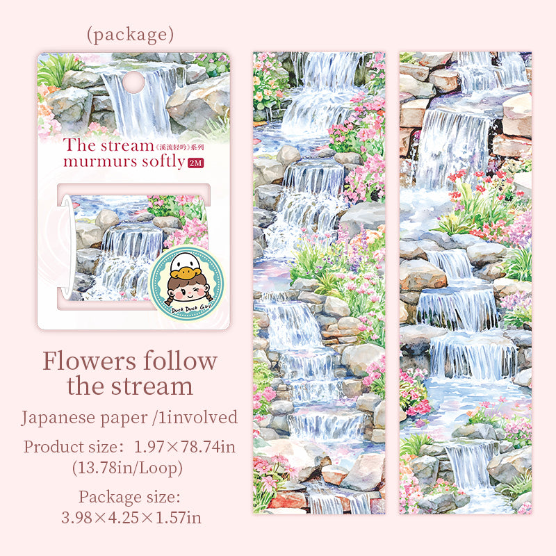 0522 Waterfalls and streams Series Washi tape -5CM*2M
