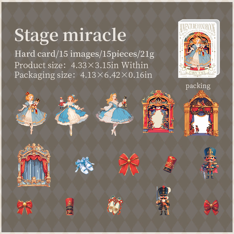 Fairy tale adventure cardstock sticker -15Pcs each pack