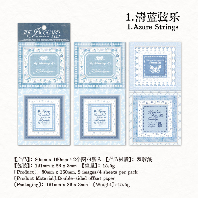 The Jacquard Duet Frame Paper Stickers -4Pcs each pack