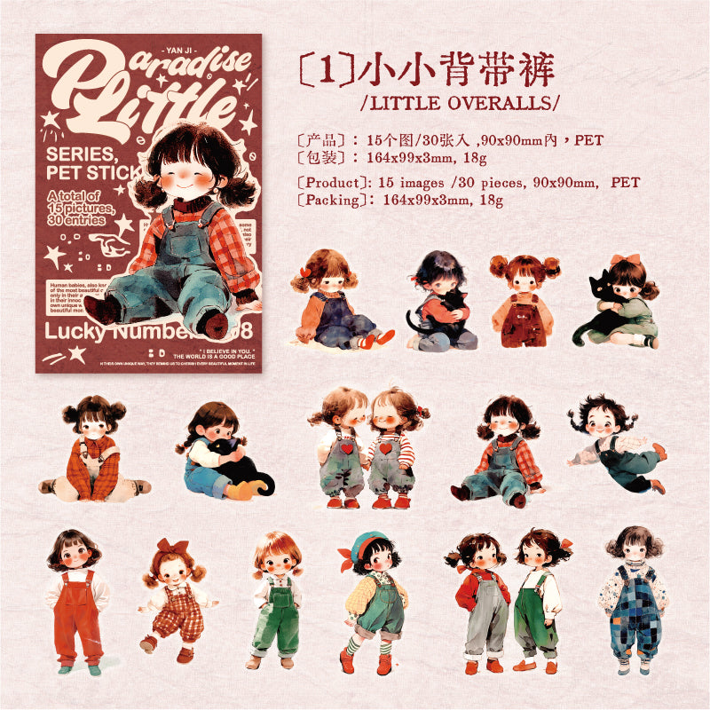 0320 Little Paradise Series Sticker -30Pcs each pack