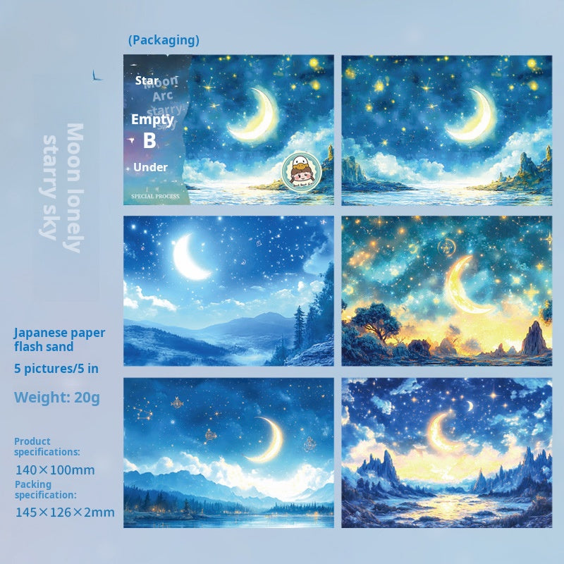 0611 Starry sky Washi sticker -5Pcs each pack