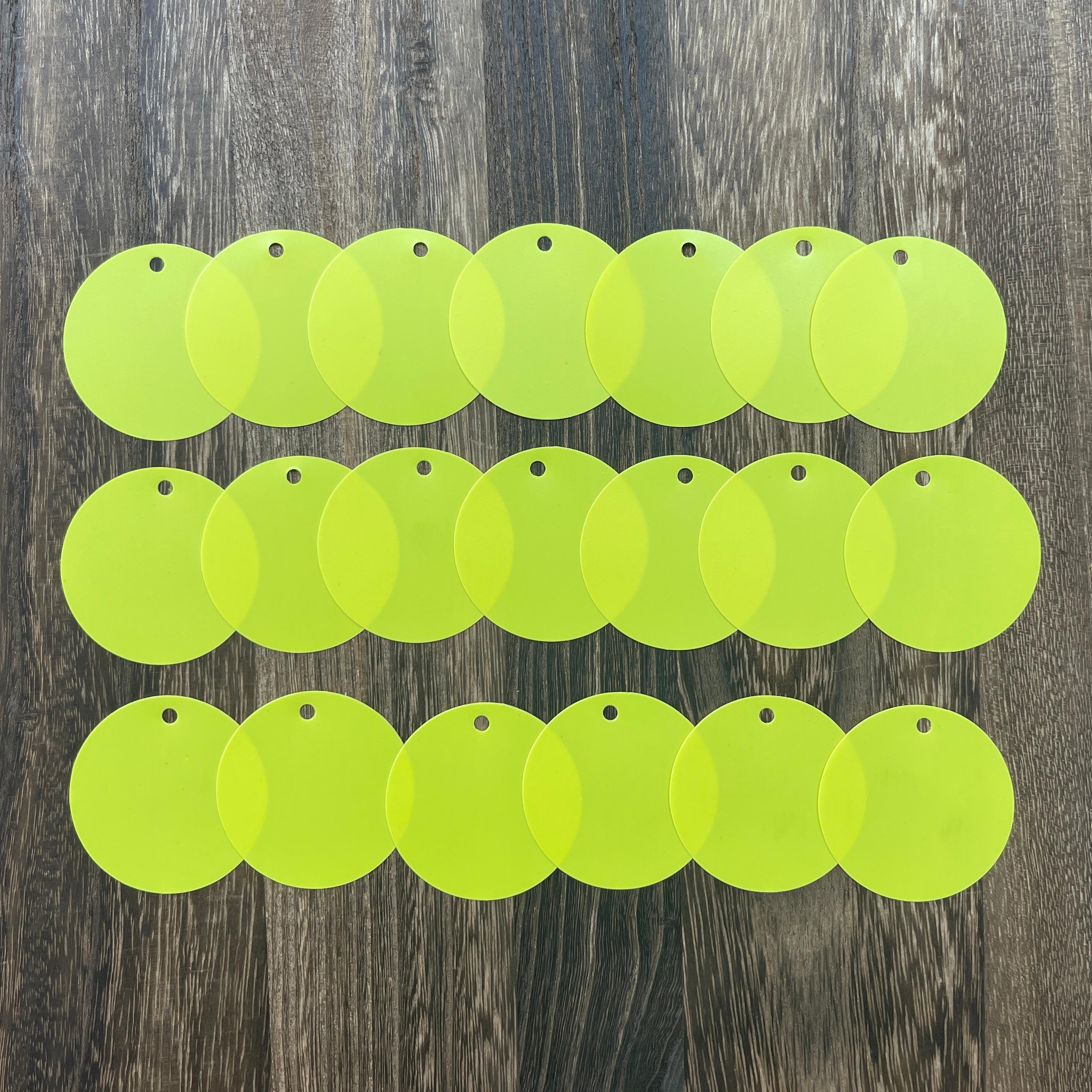 Round plastic tag Width 5 cm 1 pack 20pcs