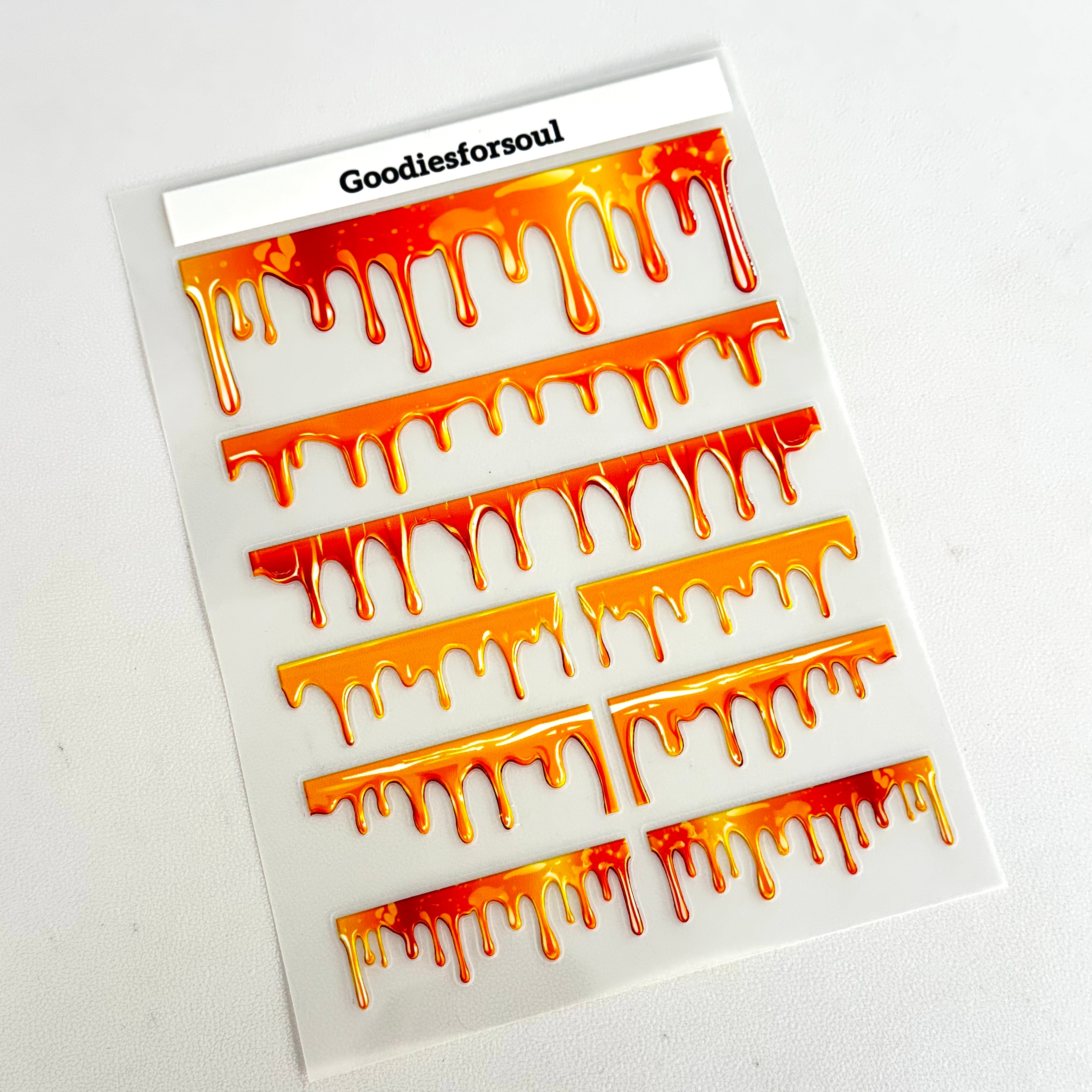 3D dripping sticker 15.5*21 Cm -1Pcs each pack