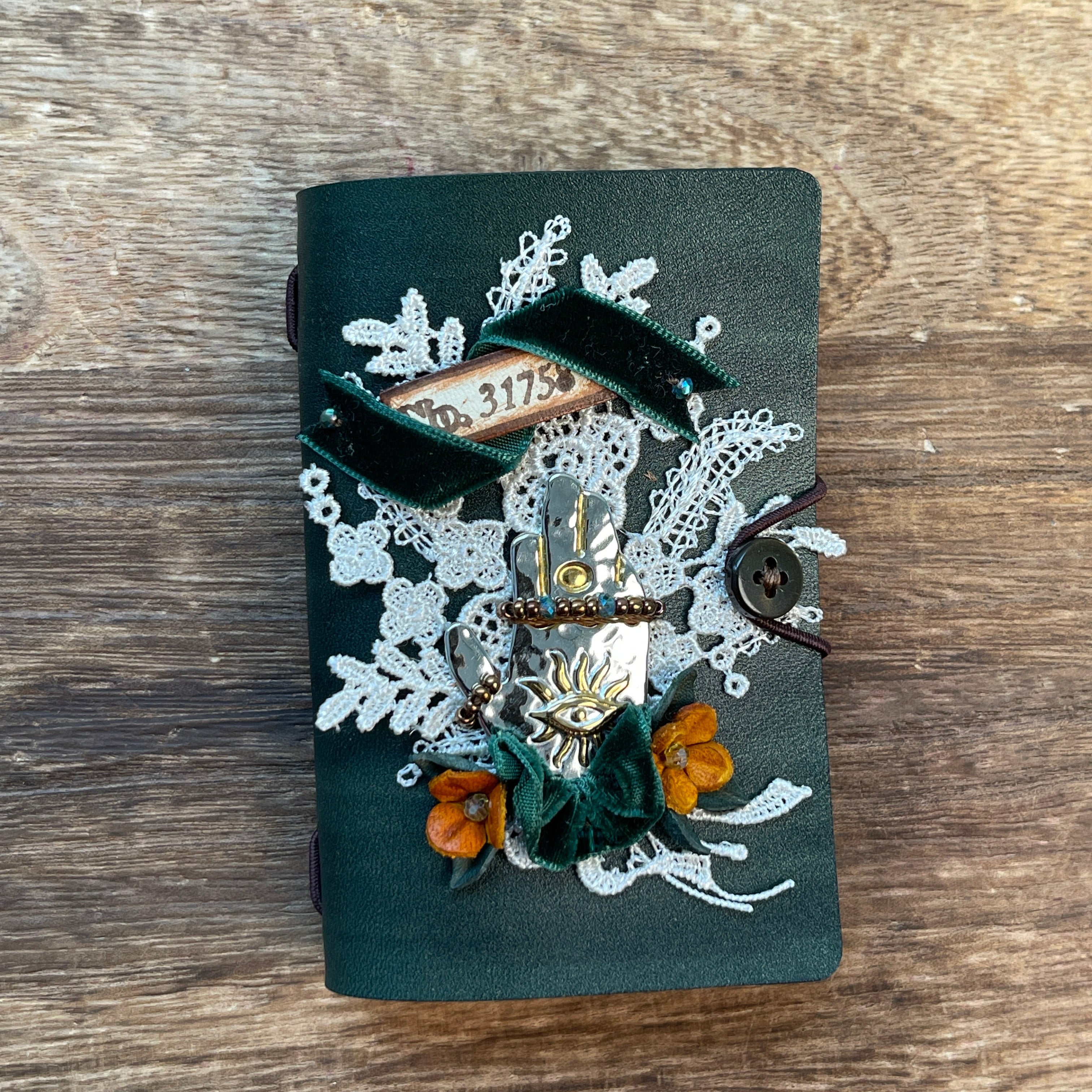 Handmade leather small journal