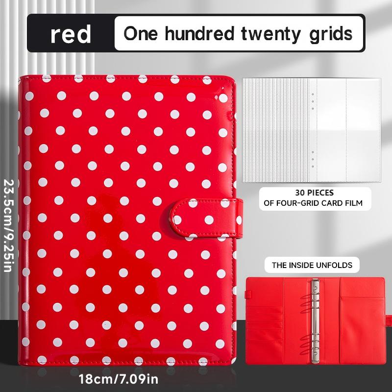 A5 Polka dot ATC card organizer + 30 card inserts