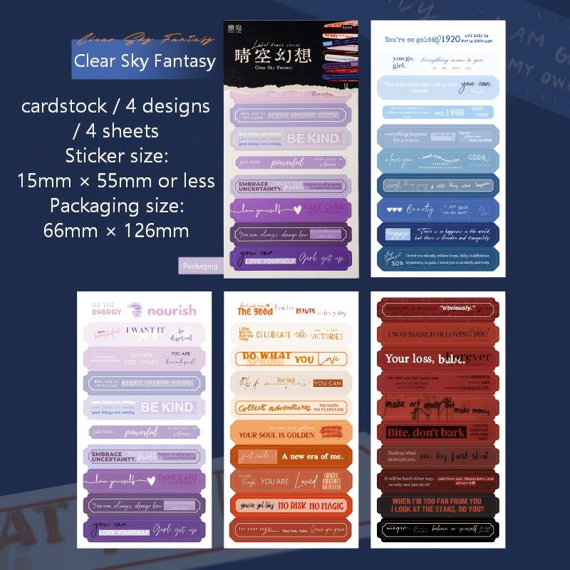 Label cardstock Sticker -4pcs each pack