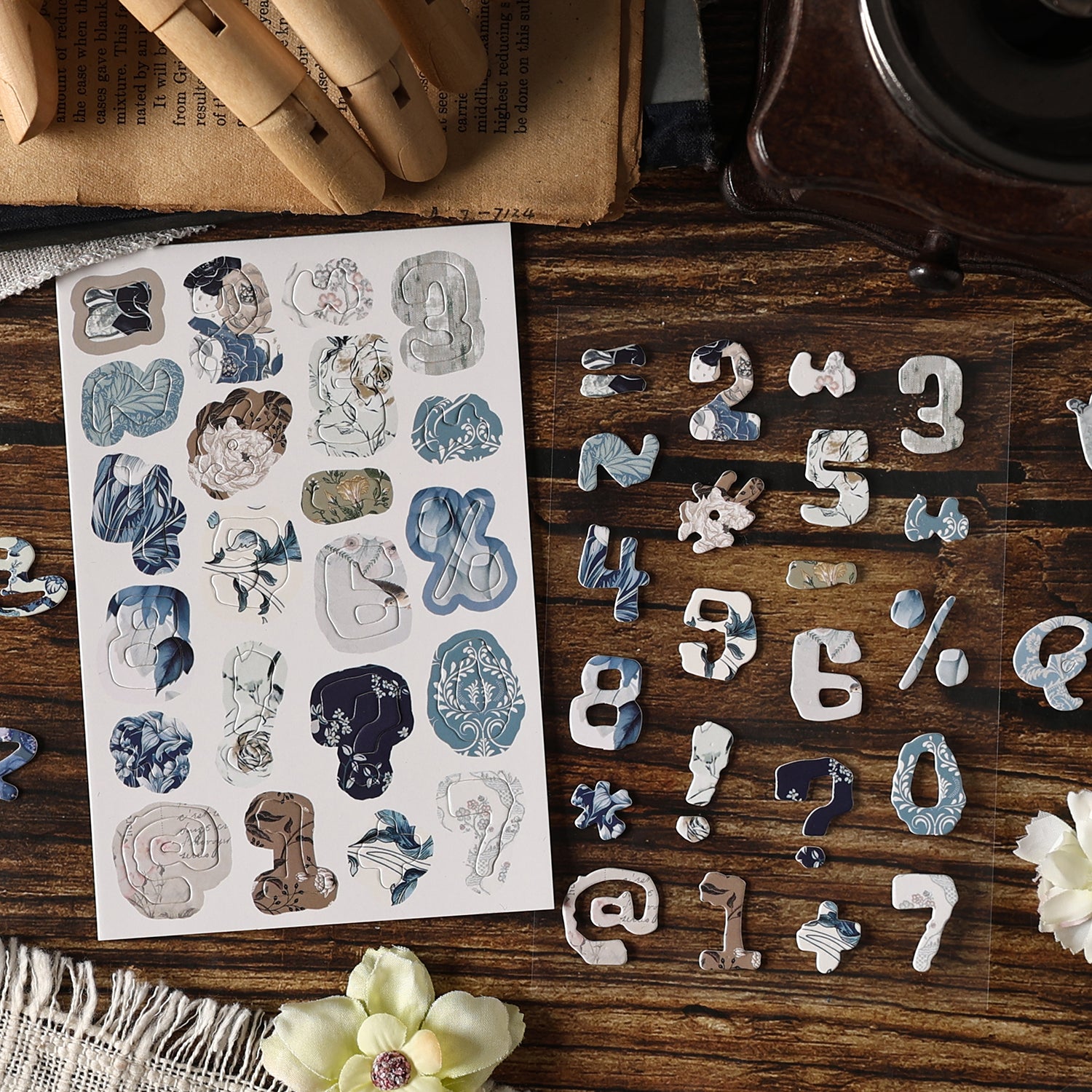 0801 Letter cardstock Sticker -2Pcs each pack