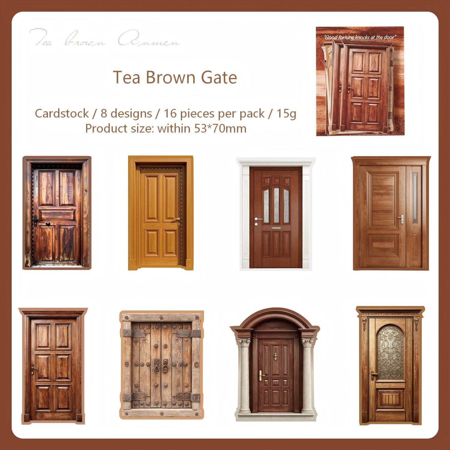 Door Cardstock Stickers -16Pcs each pack