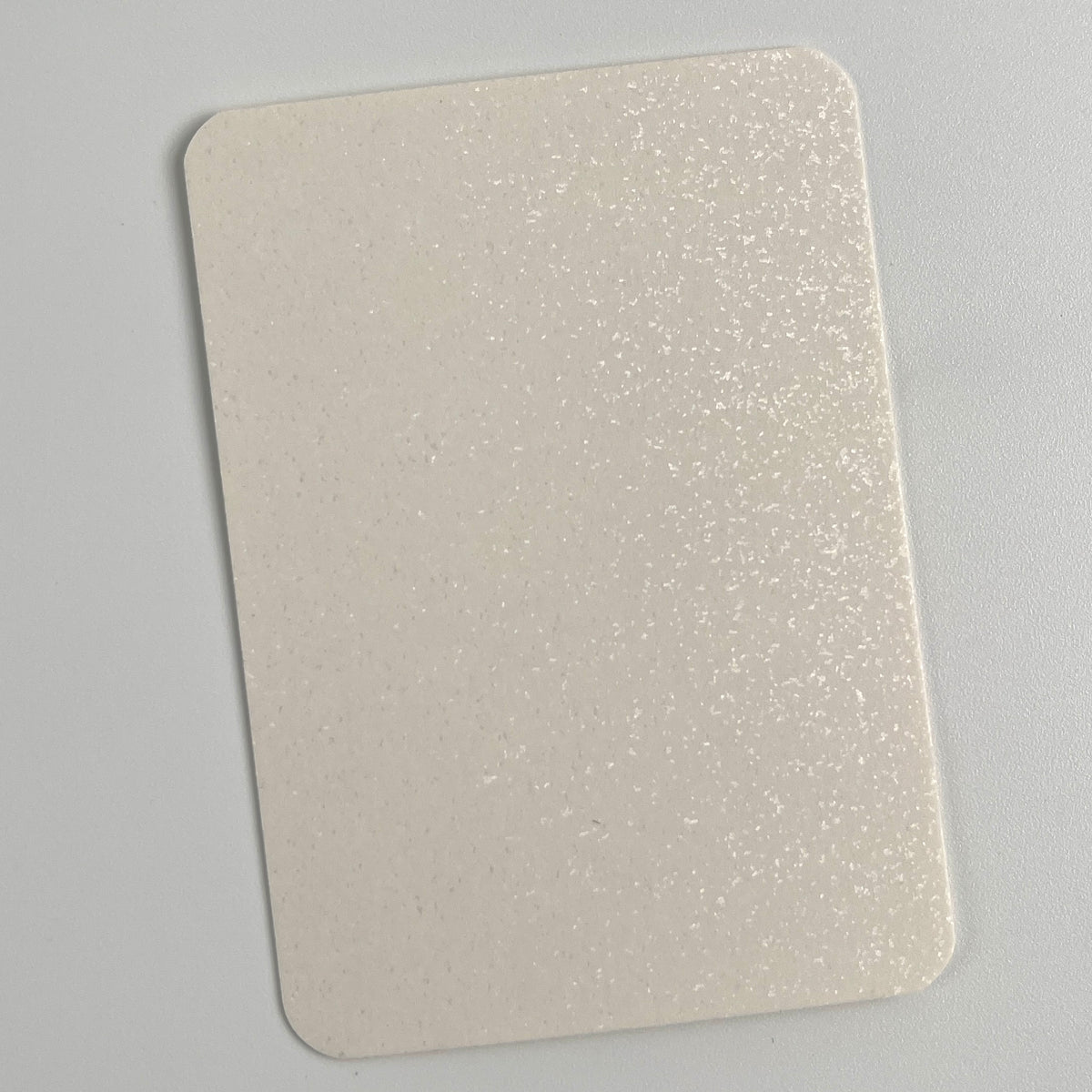 White glitter ATC blank – 2.5x3.5 inch pre-cut artist trading card with rounded corners