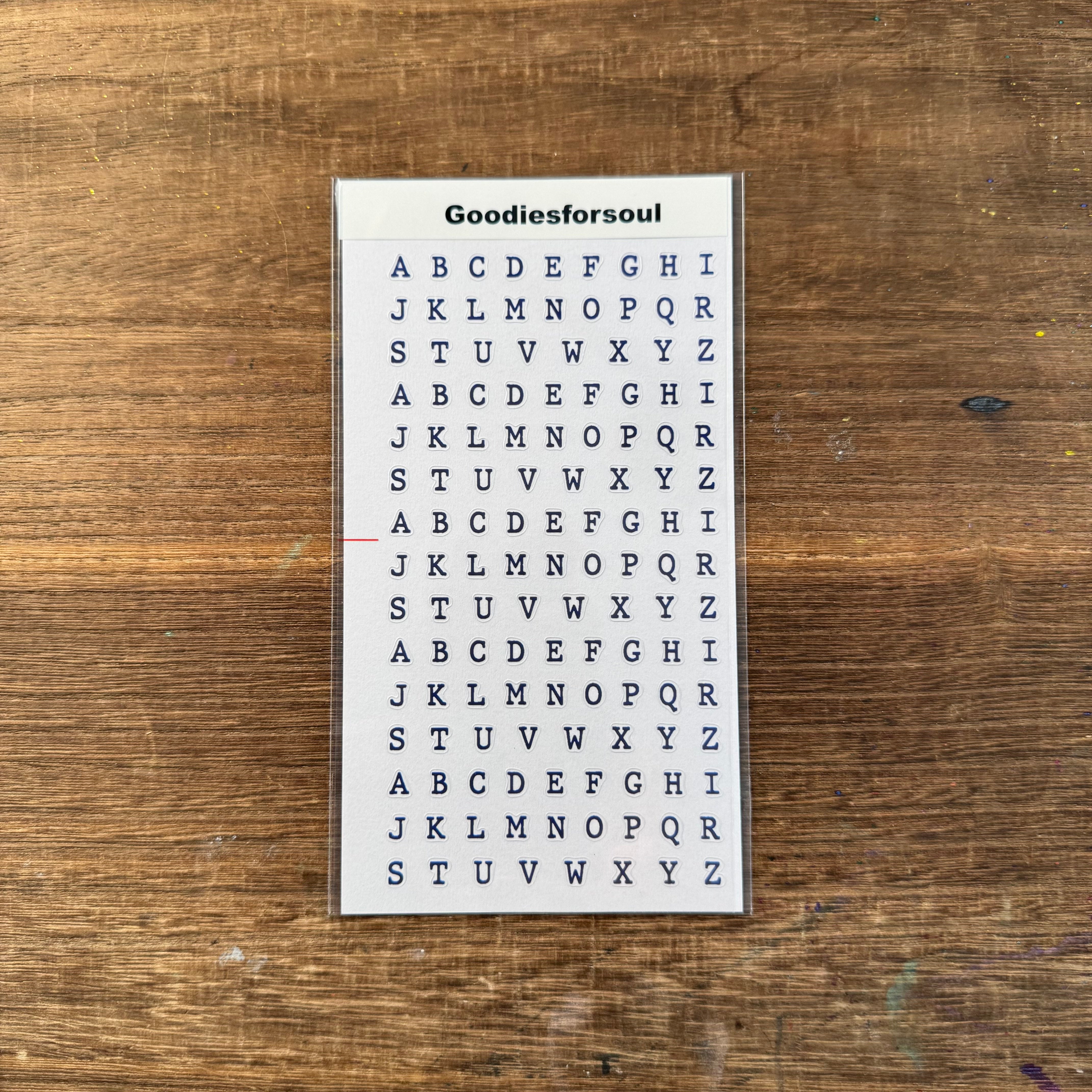 Flat Letter stickers *can be stored in A6 binder