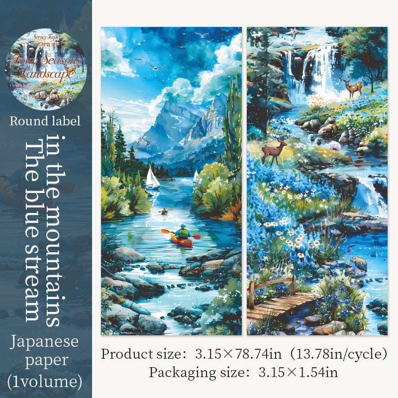 Four seasons scenery Washi tape -8cm*2M