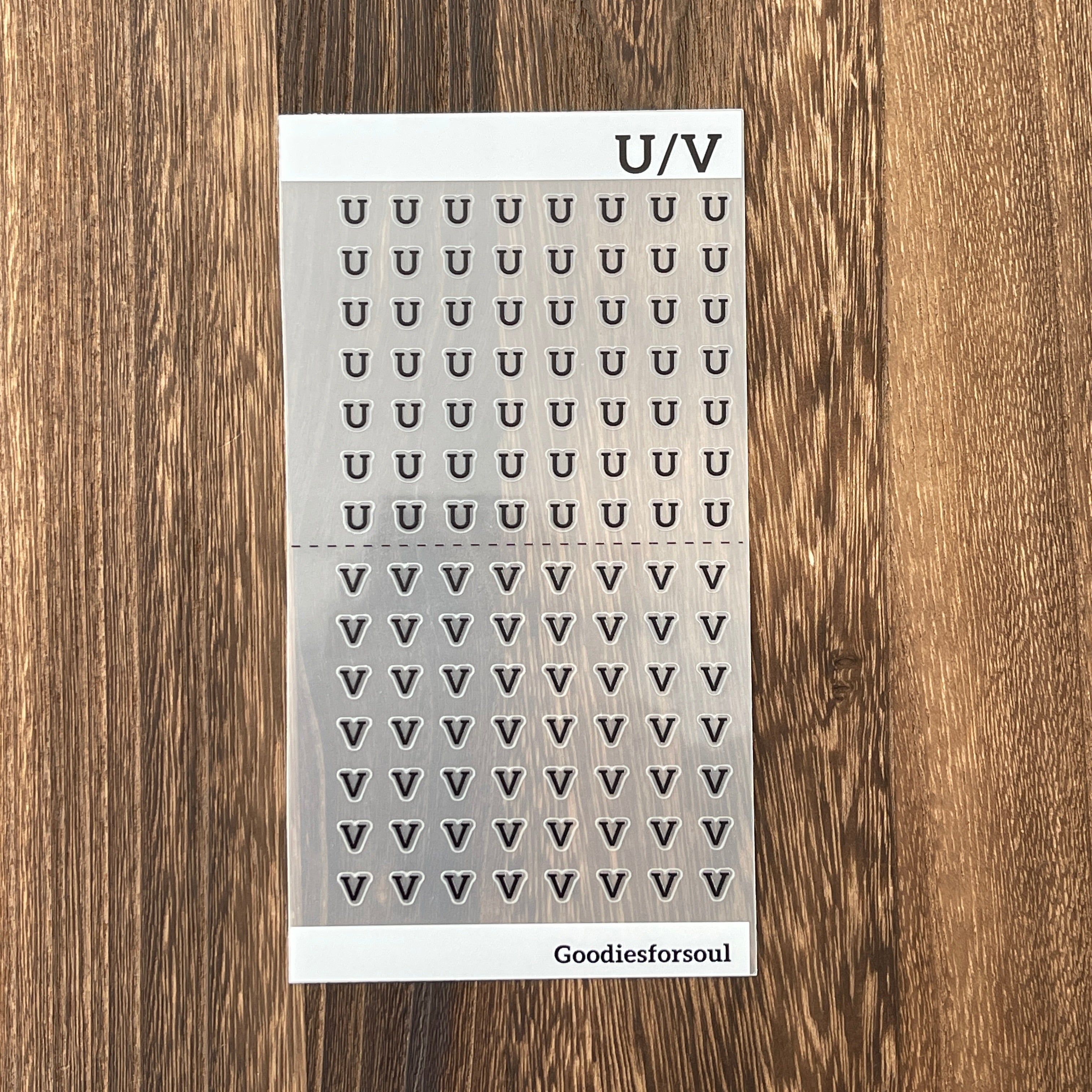 Letter PET stickers *can be stored in A6 binder