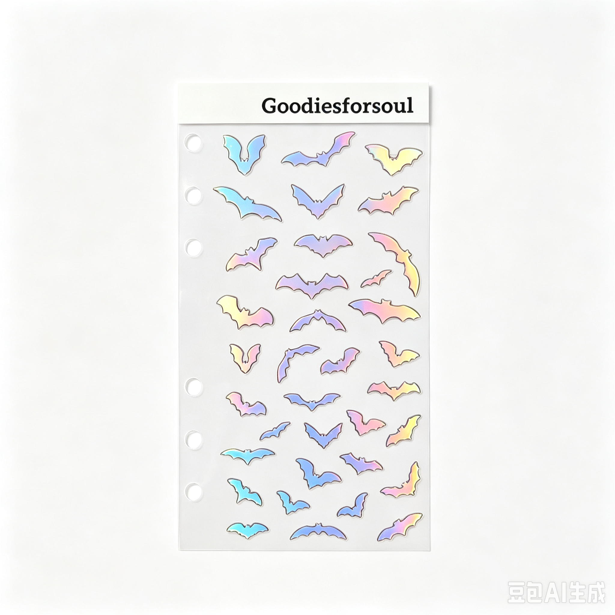 Holographic PET Sticker Bundle, 10 Sheets Assorted Laser Stickers, for Junk Journaling, Scrapbooking & DIY Crafts