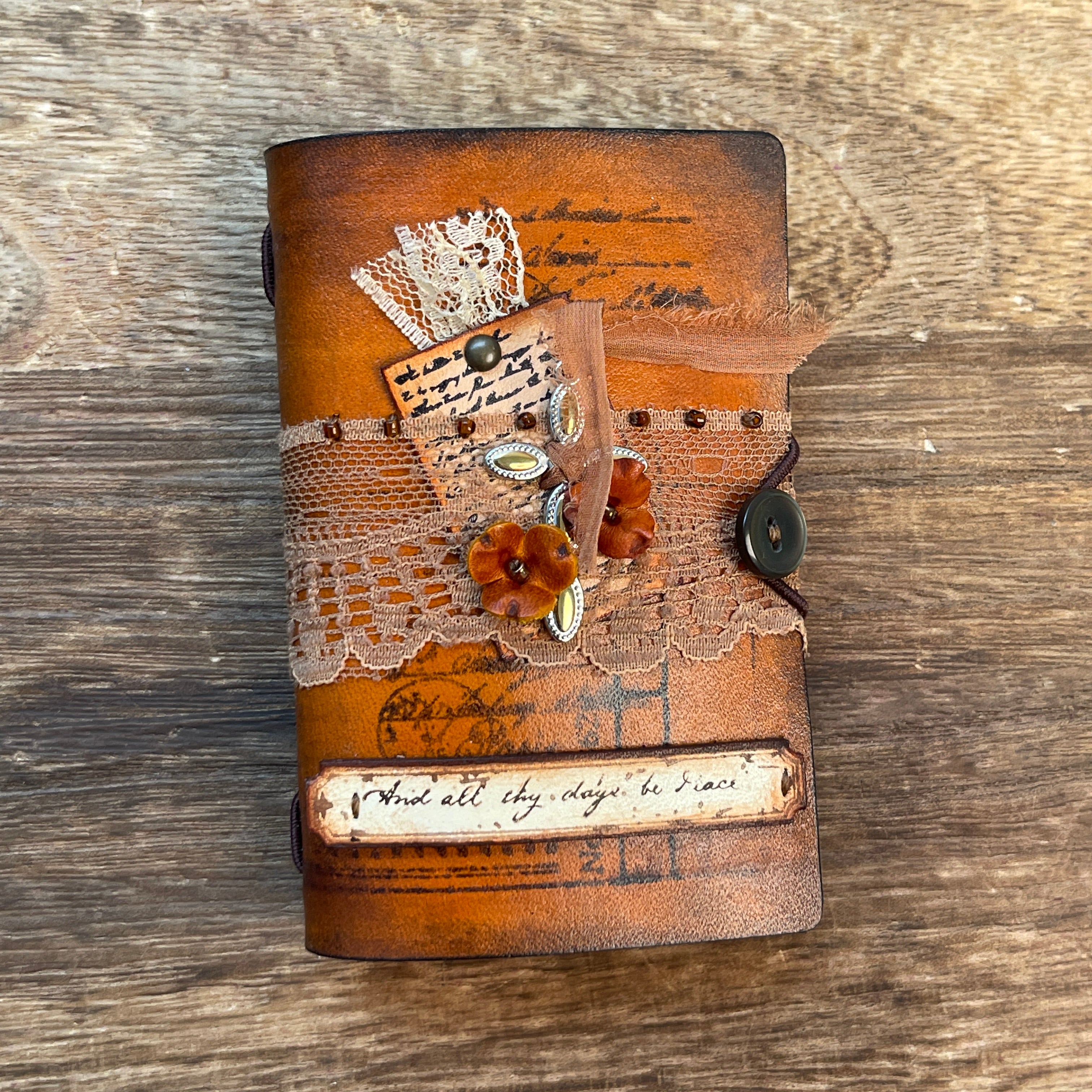 Handmade leather small journal
