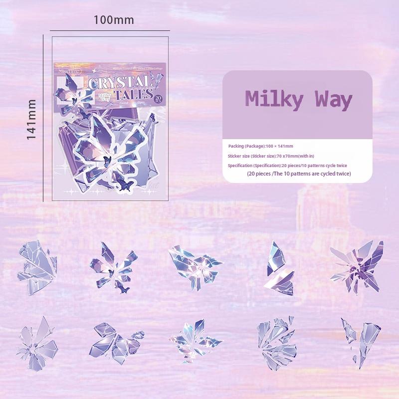 Broken crystal PET sticker -20Pcs each pack