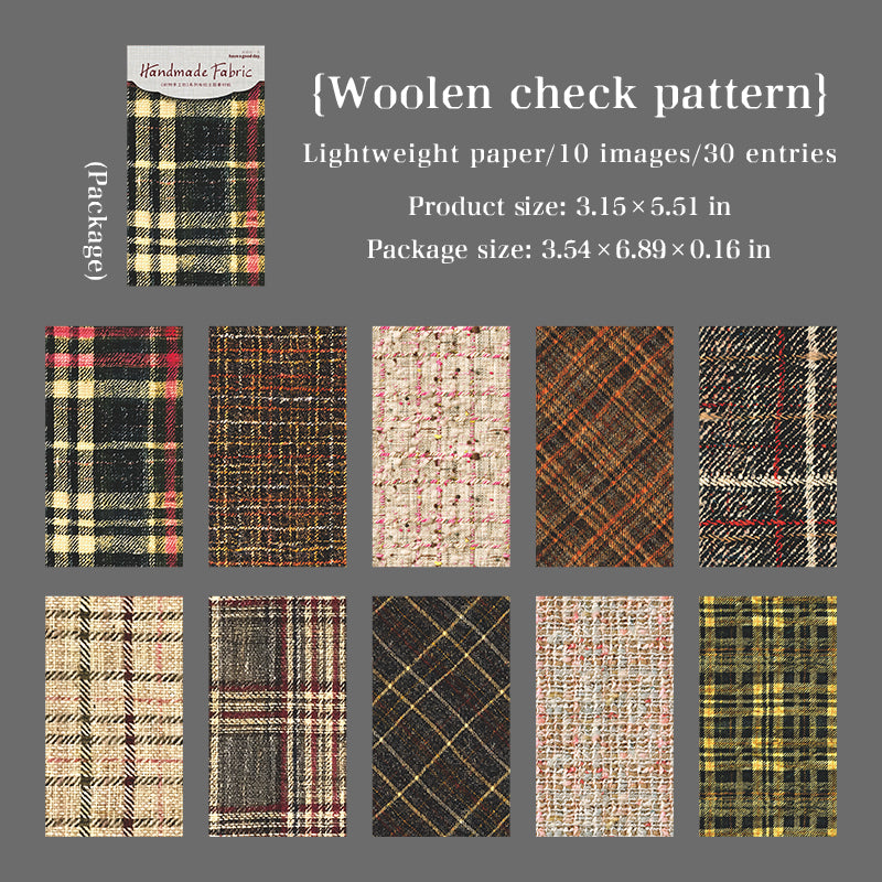 Handmade Fabric Paper -30Pcs each pack