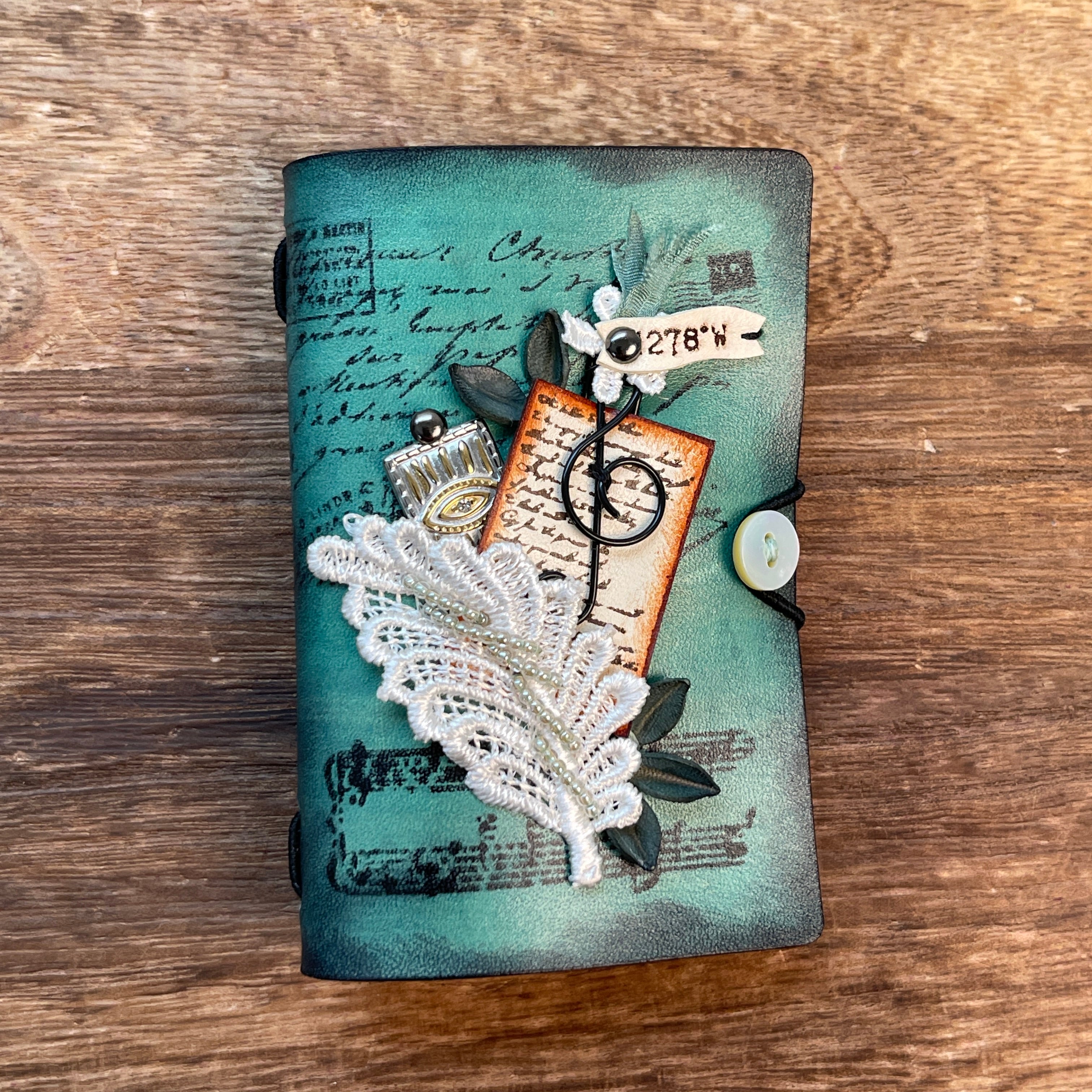 Handmade leather small journal