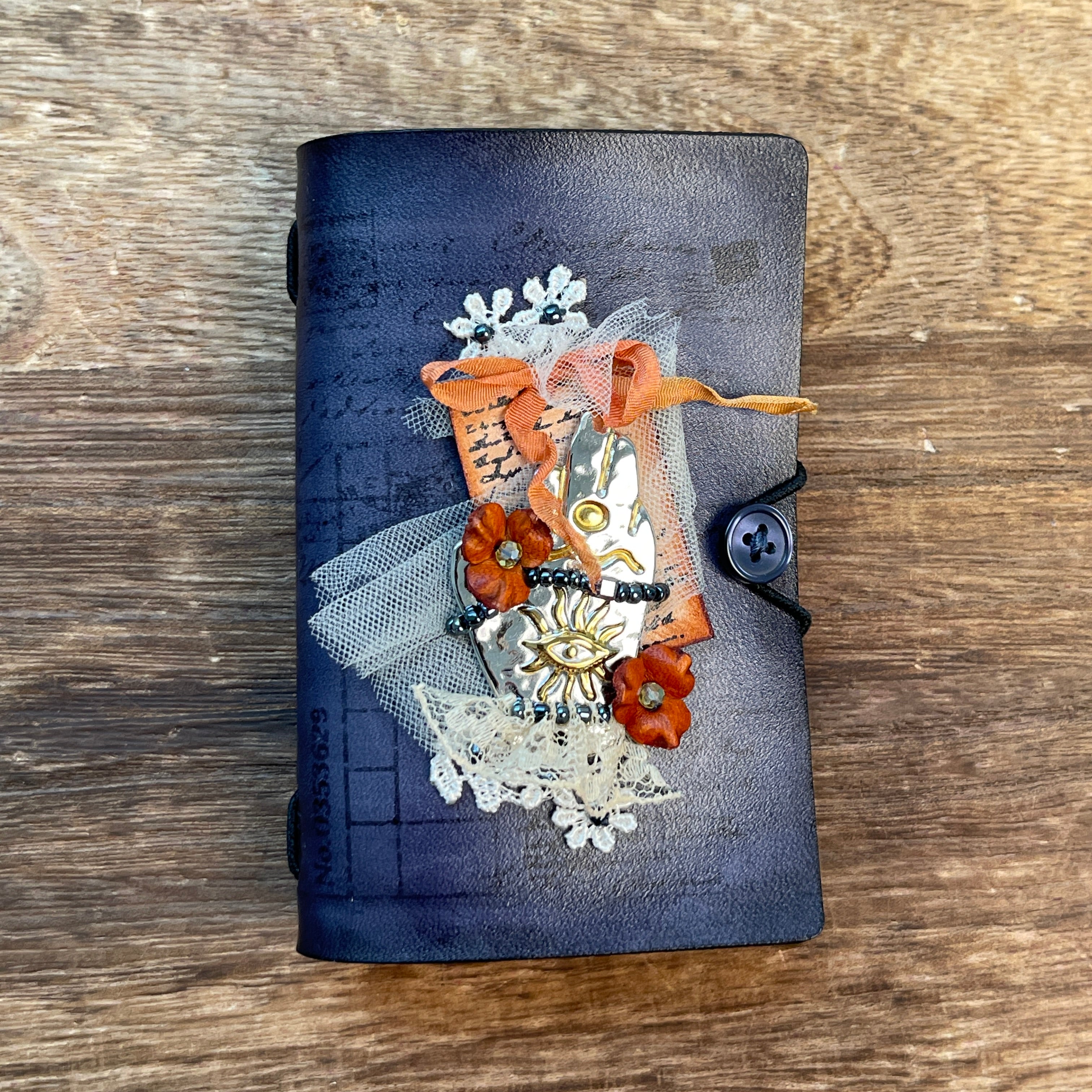 Handmade leather small journal