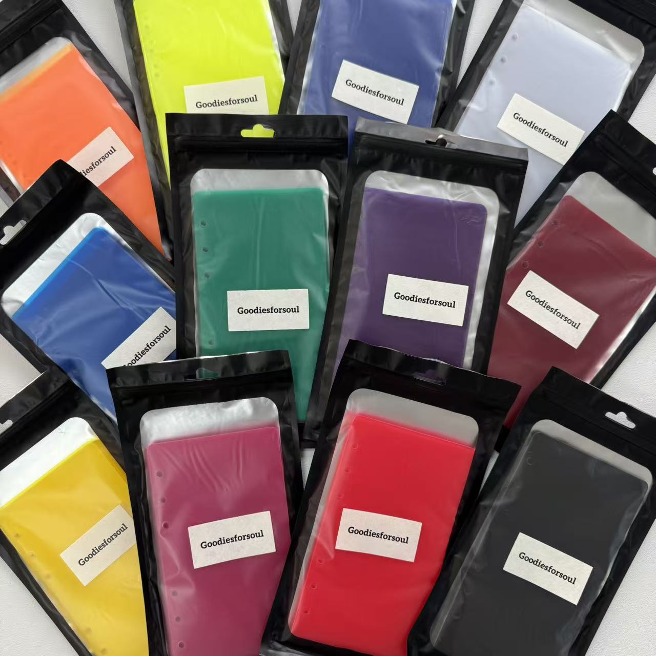 A6 colored clear plastic sheet 1 pack 20 sheets *please tear off the protective film on both sides before use