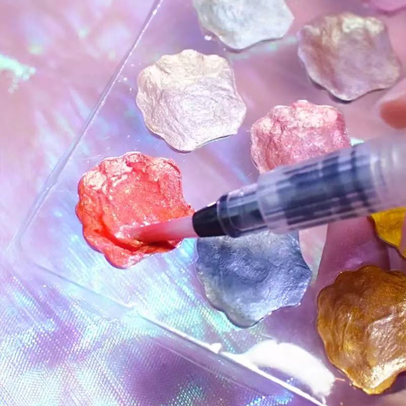 60-Color Pearlescent Watercolor Set