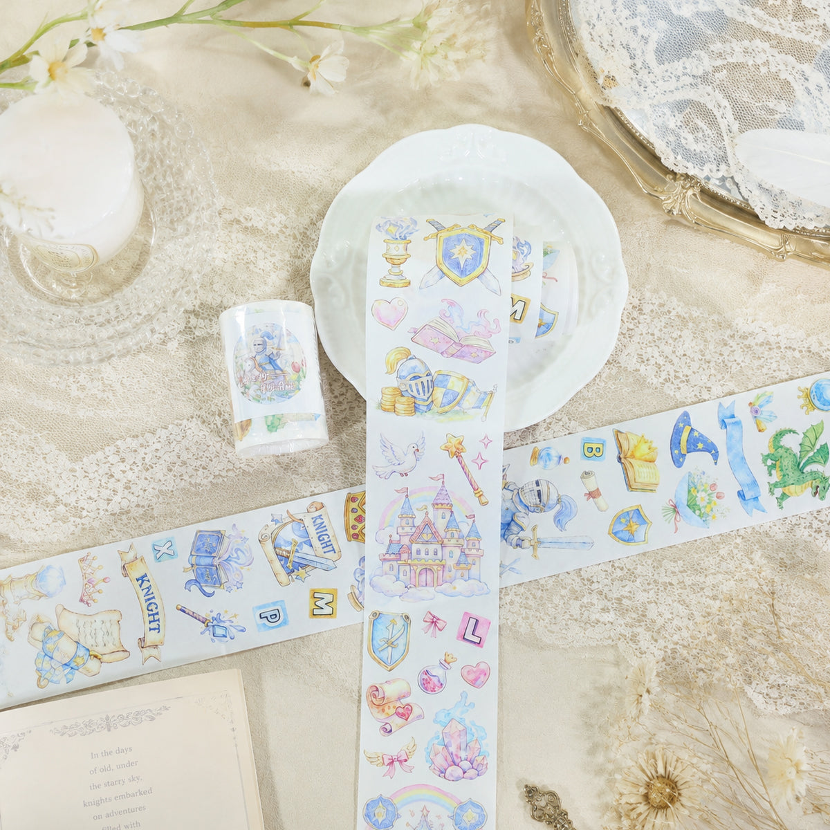 A Knight's Adventure Diary pre-cut Washi Tape (6cm x 2m)