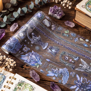 Purple forest tape rolls with crystals
