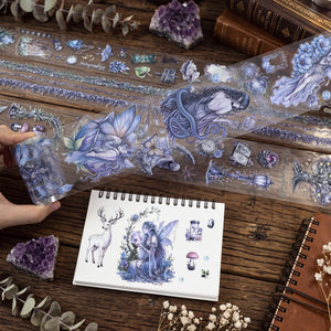 Purple forest tape strips