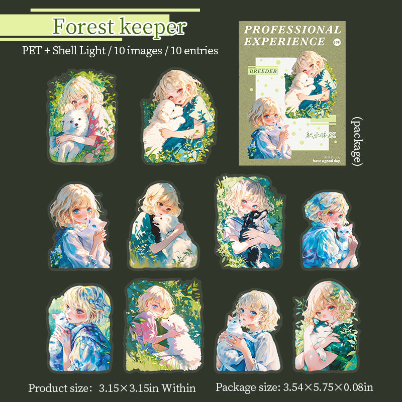 Professional experience PET Sticker -10Pcs each pack