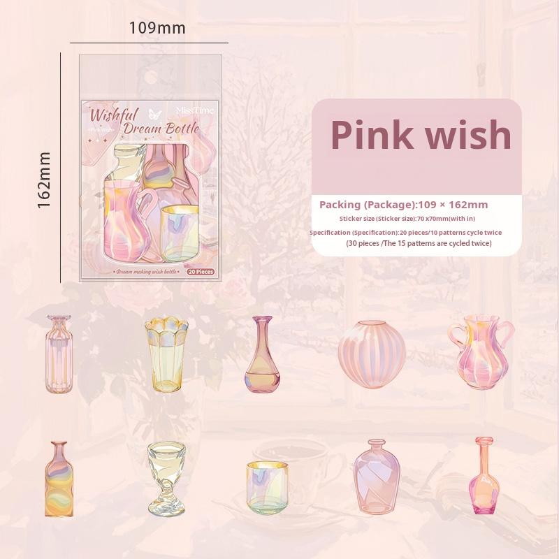0731 Bottle PET Sticker -20Pcs each pack