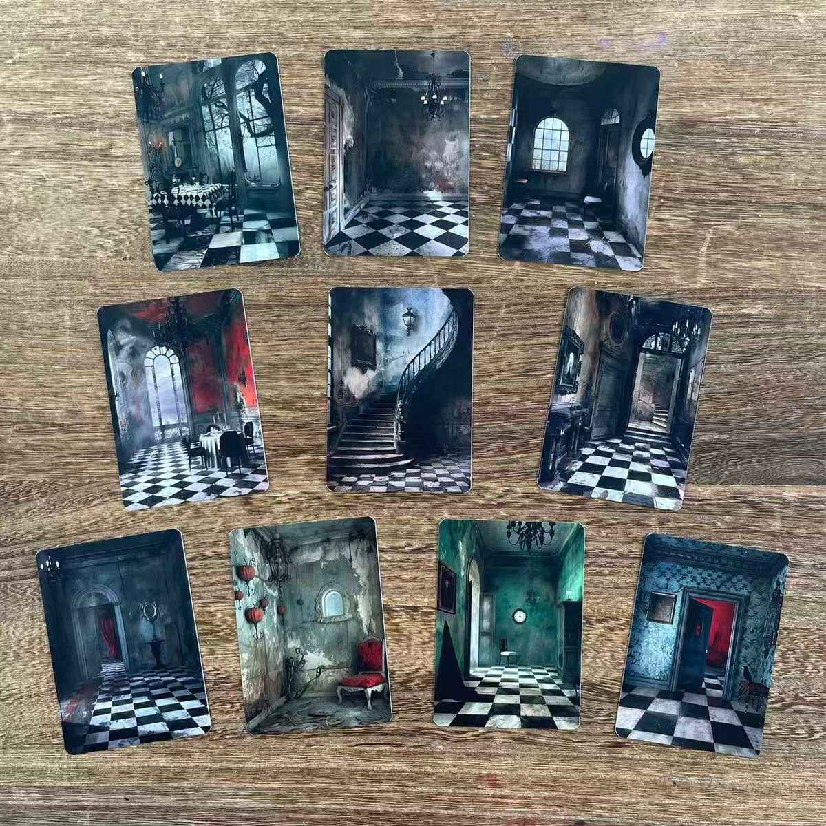 Gothic Rooms background ATC cards 1 pack 10pcs 2.5*3.5 inch