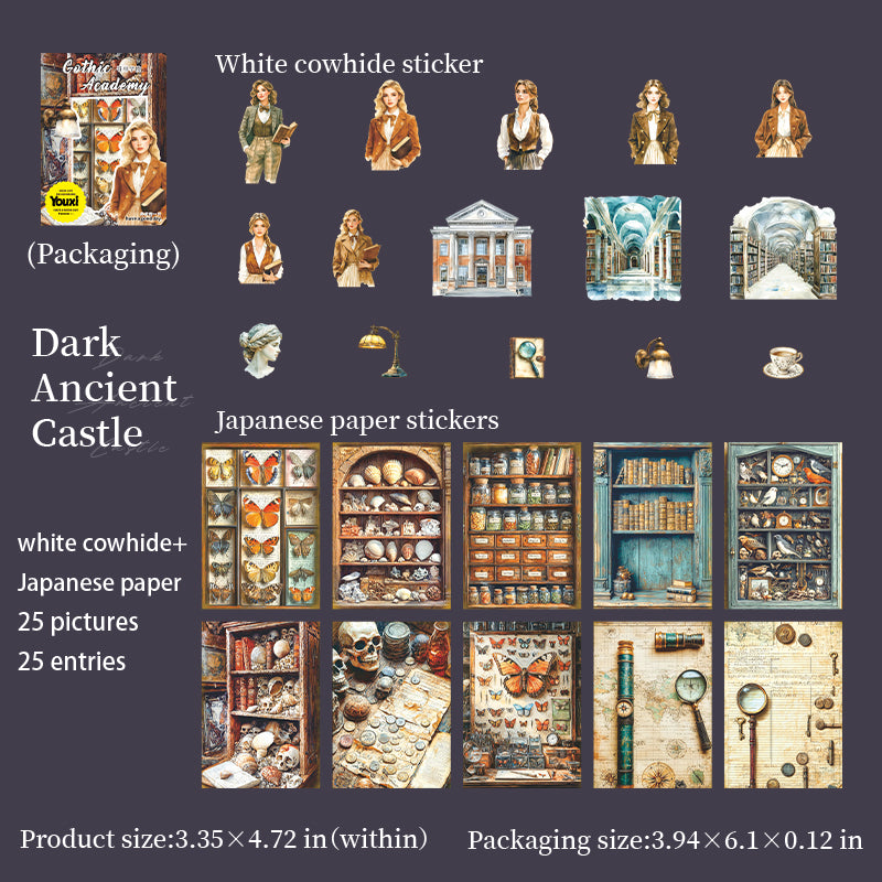 Gothic Academy Solid & Washi Mixed pack -25Pcs each pack