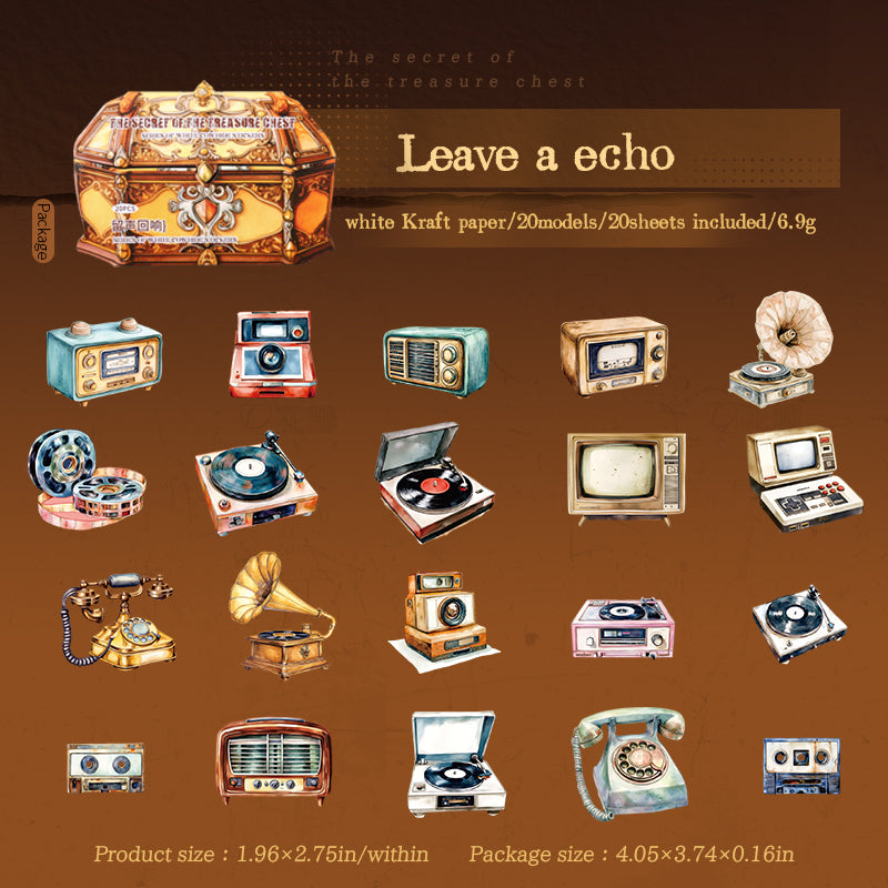 0602 Treasure chest solid sticker -20Pcs each pack