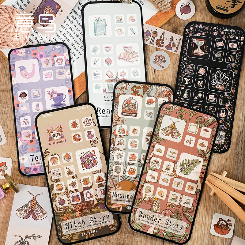 0324 Beautiful Stories Series sticker -50Pcs each pack