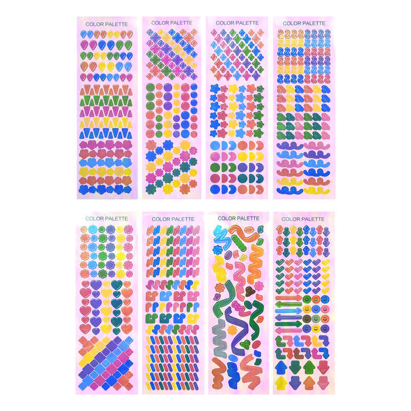 0513 Colorful Decorative Stickers 1 pack 2 pcs