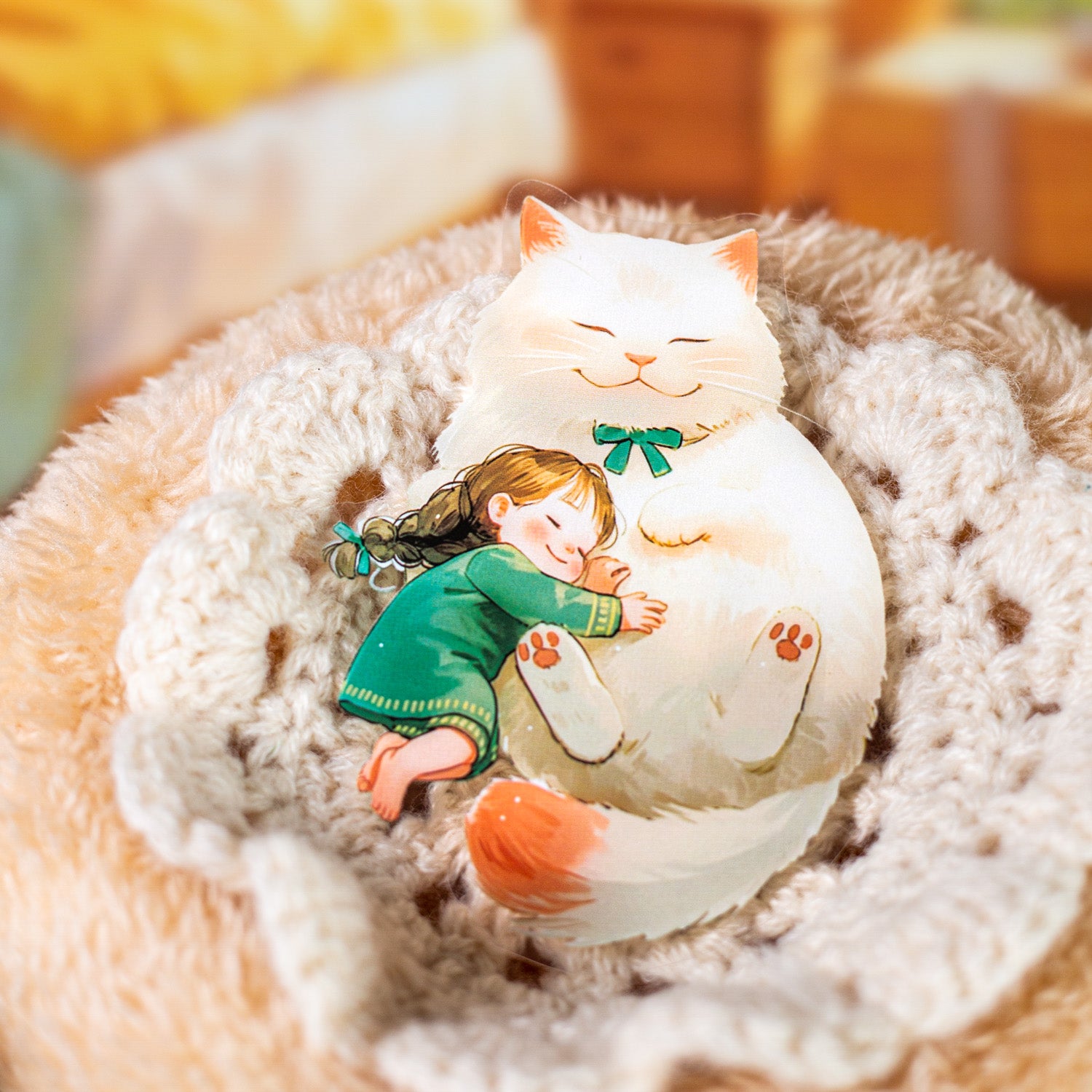 0731 Girl and pet PET Sticker -10Pcs each pack