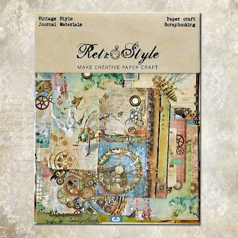 0606 Mechanical insect retro label sticker R3601 -30Pcs each pack